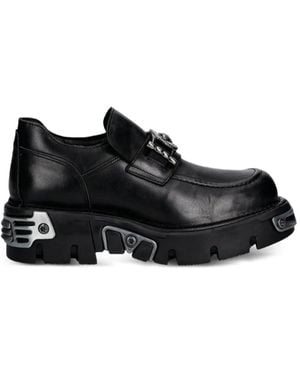 New Rock Verzierte Loafer - Schwarz