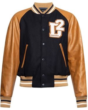 DSquared² Wool-Blend Bomber Jacket - Blue