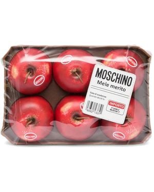 Moschino Apple-Print Clutch Bag - Red