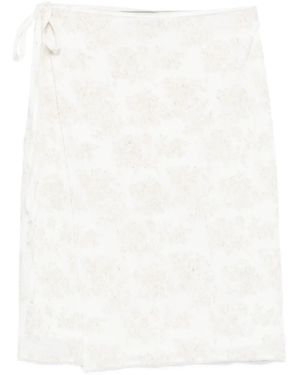 SIR. Blanca Wrap Midi Skirt - White