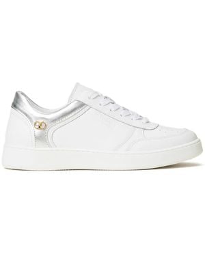 Twinset Logo-Plaque Trainers - White
