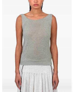 Paloma Wool Draped-Back Wool Sweater - Gray