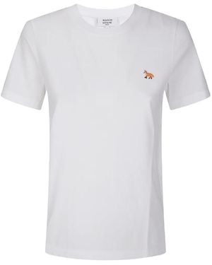 Maison Kitsuné Chest-patch crew-neck T-shirt - Weiß