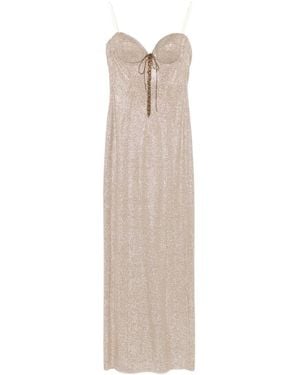 GIUSEPPE DI MORABITO Rhinestone-Embellished Gown - Natural