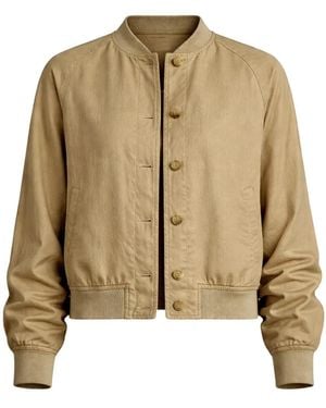 Ralph Lauren Button-Fastening Bomber Jacket - Natural