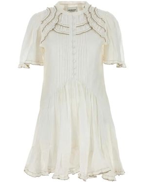 Isabel Marant Minikleid mit Rüschen - Weiß