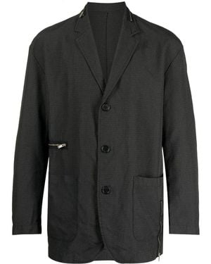 Undercover Textured Single-Breasted Blazer - Black