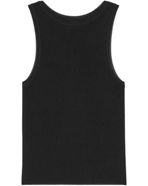 Saint Laurent Ribbed-Knit Tank Top - Black