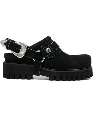 Toga Virilis Pantoletten mit Schnallenriemen - Schwarz