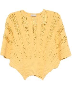Elie Saab Crystal-Embellished Top - Yellow