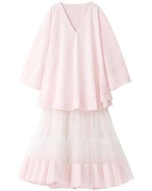 Jacquemus Paysan Puff-Sleeve Mini Dress - Pink