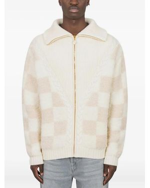 CASABLANCA Cardigan mit Zopfmuster - Weiß