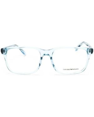 Emporio Armani Rectangle-Frame Glasses - White