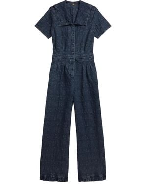 RRL Tuta Intera Con Motivo Jacquard - Blu