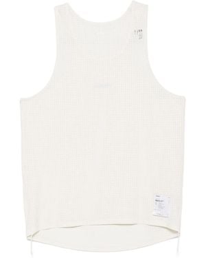 Satisfy Top con logo estampado - Blanco
