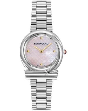 Ferragamo Twisted Gancini 28Mm - Bianco