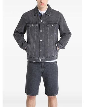 KARL LAGERFELD Regular-Fit Logo-Patch Denim Jacket - Blau