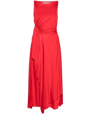 Lanvin Stretch-Design Dress - Red