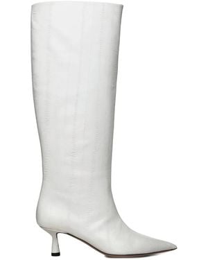Giuliano Galiano 50Mm Jane Pointed Toe Boots - White