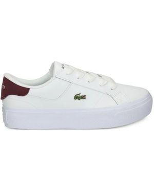 Lacoste Logo-Patch Platform Sneakers - White