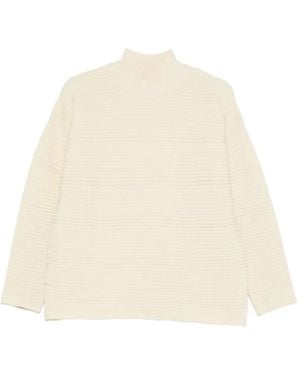 Pleats Please Issey Miyake Pleated Jumper - Natural