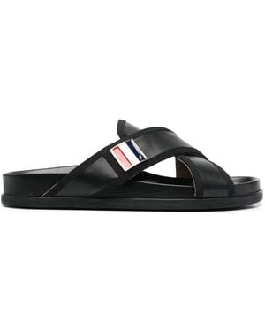 Thom Browne Sandalen Mit Überkreuzten Riemen - Schwarz