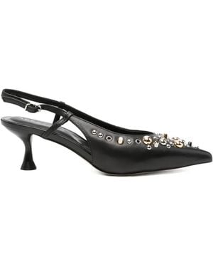 Apepazza Stud-Embellishment Court Shoes - Black