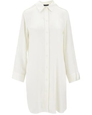 Emporio Armani Robe À Boutonnière Avant - Blanc
