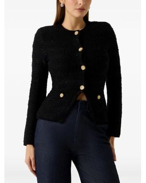 Guess Clara Bouclé-Knit Cardigan - Black