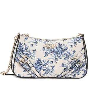 Guess Bramina Floral-Print Shoulder Bag - White