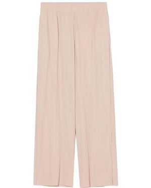 B+ AB Ribbed Wide-Leg Trousers - Pink