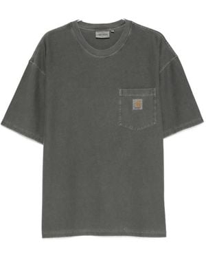 Carhartt Logo-Patch Pocket T-Shirt - Grey