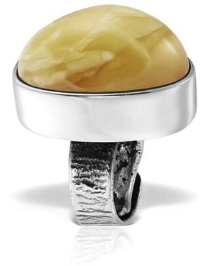 Elle Macpherson Embellished Stone Ring - メタリック