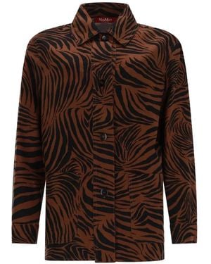 Max Mara Zebra-Print Shirt - Brown