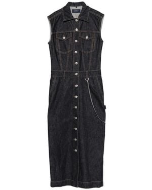 Sportmax Midi Dress With Button Closure And Pockets - Black