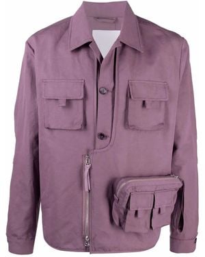 KENZO Multiple-Pocket Long-Sleeve Jacket - Purple