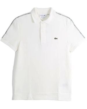 Lacoste Logo-Tape Polo Shirt - White