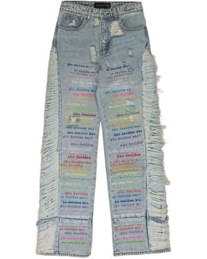 Who Decides War Roygbiv Distressed Jeans - Blue
