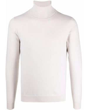 Malo Roll Neck Cashmere Jumper - White