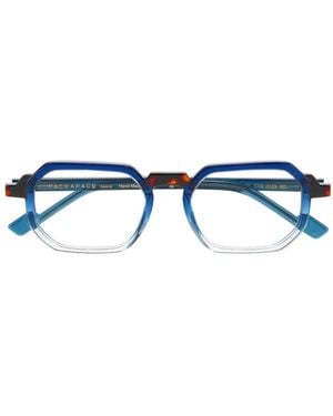 Face A Face Geometric-Frame Flicker2 Glasses - Blue