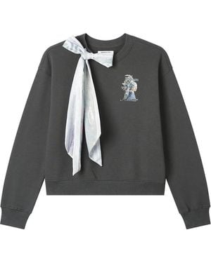 Musium Div. Scarf-Detail Sweatshirt - Black