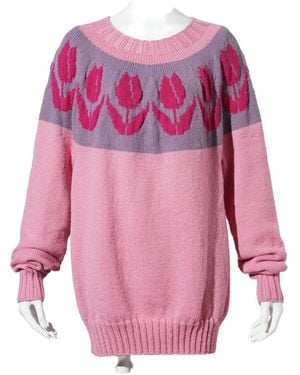 Andrej Gronau Fair Isle Hand-Knitted Sweater - Pink