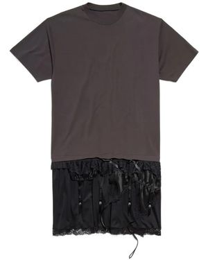 Balenciaga Lingerie Cotton Mini T-Shirt Dress - Black