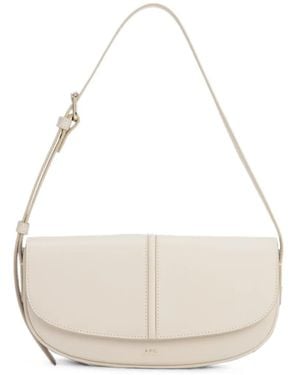 A.P.C. Panelled Leather Shoulder Bag - White