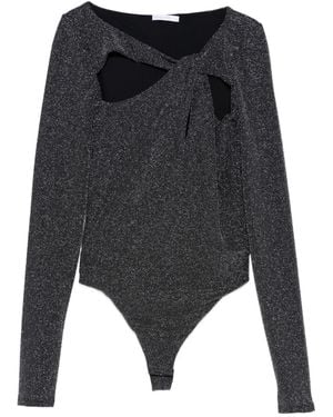 Patrizia Pepe Cut-Out Bodysuit - Black