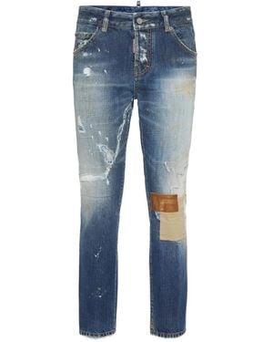 DSquared² Distressed Skinny Jeans - Blue