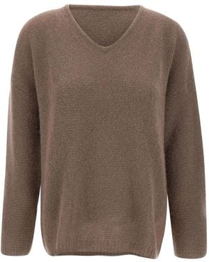 Hemisphere Jersey Con Cuello En V - Marrón