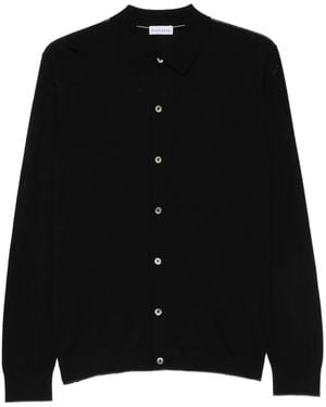 ÉPHÉMÈRE Button-Up Collar Cardigan - Black