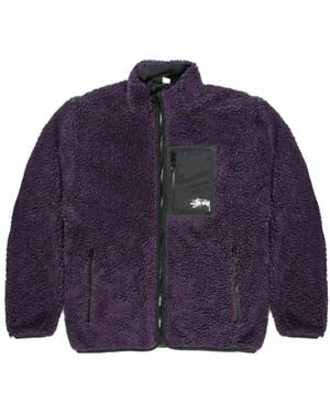 Stussy Sherpa Reversible Jacket - Blue