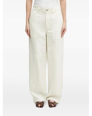 Wales Bonner Hymn Button-Flap Pocket Trousers - White
